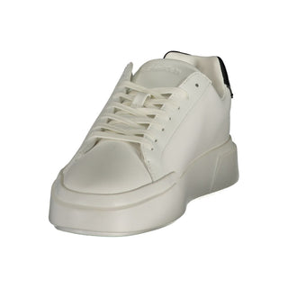 White Polyurethane Women's Sneaker