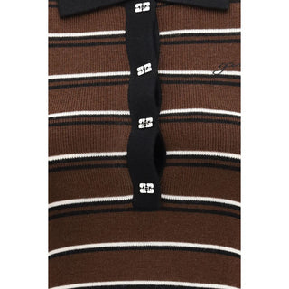 Brown Wool Oves Aries Casual Dress