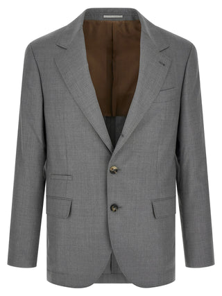 Gray Virgin Wool Blazer