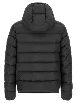 Black Polyester Full-Length Jacket