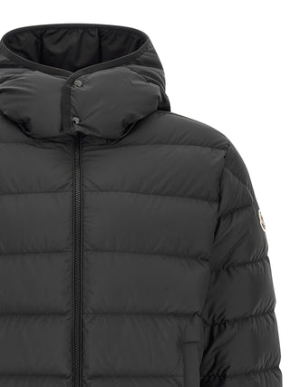 Black Polyester Full-Length Jacket