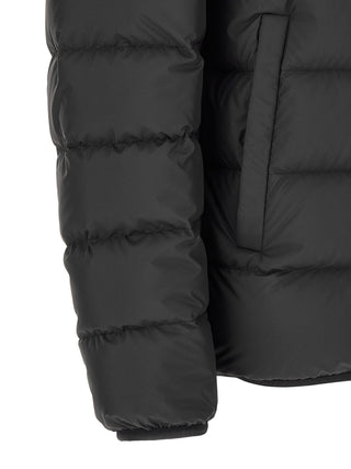 Black Polyester Full-Length Jacket