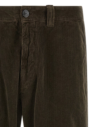 Gray Cotton Casual Pants