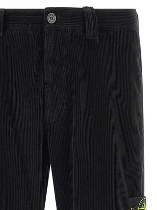 Black Cotton Casual Pants