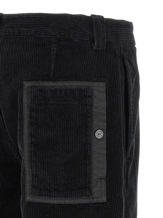 Black Cotton Casual Pants