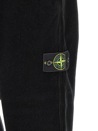 Black Cotton Casual Pants