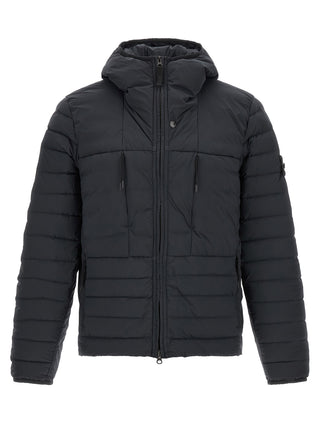 Blue Polyamide Full-Length Jacket
