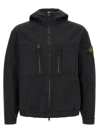 Black Cotton Shell Jacket