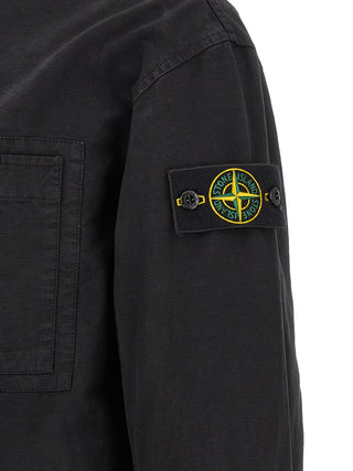 Black Cotton Shell Jacket