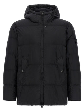 Black Polyamide Full-Length Jacket