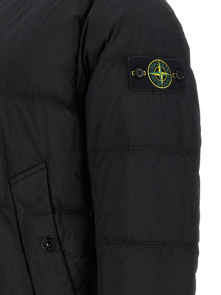 Black Polyamide Full-Length Jacket