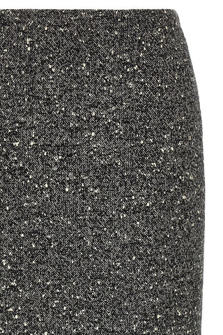 Bicolor Virgin Wool Midi Skirt