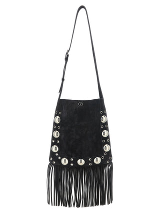 Black Calfskin Shoulder Bag