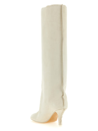 White Cowhide Over The Knee