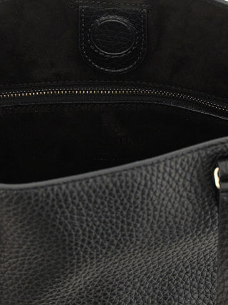 Black Calfskin Shoulder Bag