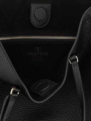 Black Calfskin Shoulder Bag