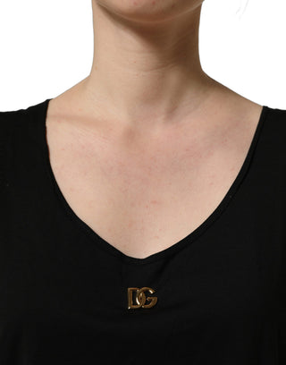 Black Gold DG Logo Cotton Sleeveless Tank Top