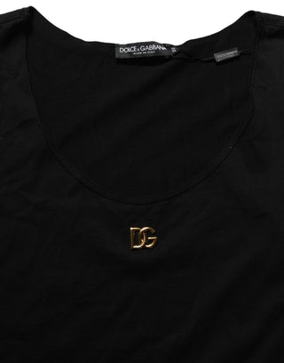 Black Gold DG Logo Cotton Sleeveless Tank Top