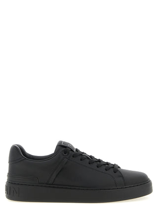 Black Calfskin Low Top Sneakers