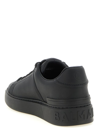 Black Calfskin Low Top Sneakers