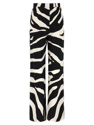 Bicolor Viscose Casual Pants