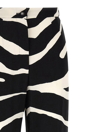 Bicolor Viscose Casual Pants