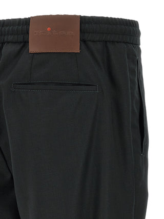 Gray Wool Casual Pants