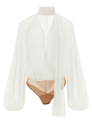 White Viscose Bodysuit