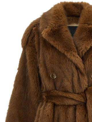 Brown Polyester Coat