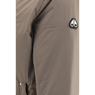 Beige Nylon Full-Length Jacket