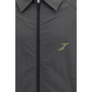 Gray Polyamide Full-Length Jacket