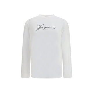 White Cotton Long Sleeve T-Shirt