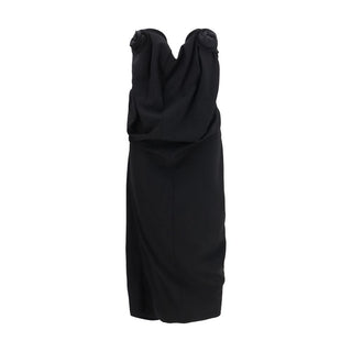 Black Wool Oves Aries Cocktail Dress