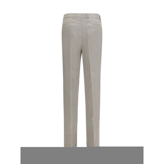 Gray Linen Casual Pants