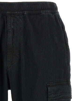 Black Cotton Cargo Pants