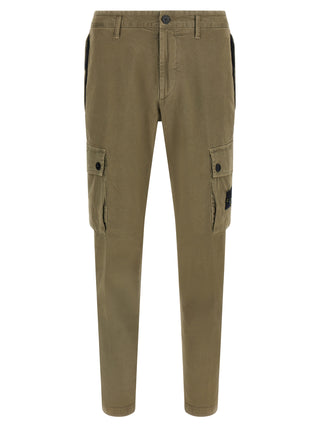Bicolor Cotton Cargo Pants