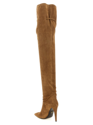 Brown Calfskin Over The Knee