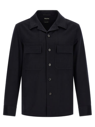 Blue Wool Blouse