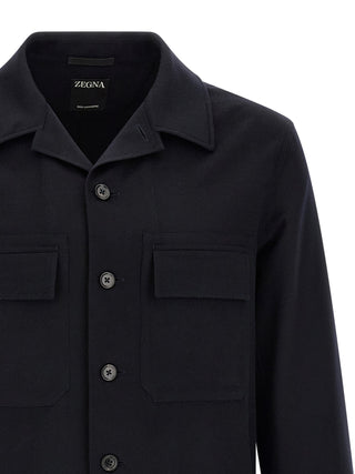 Blue Wool Blouse