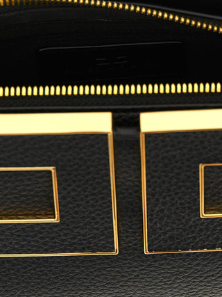 Black Polyester Handbag