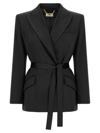 Black Polyester Blazer