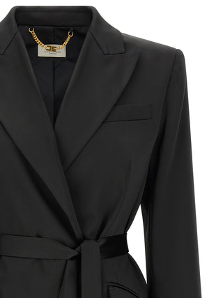 Black Polyester Blazer