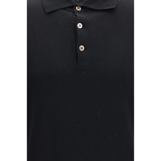 Black Cotton Polo Shirt