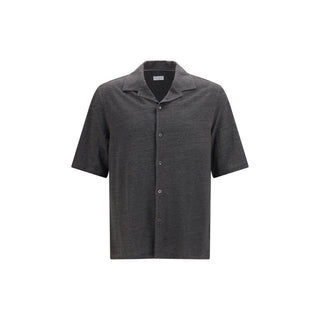 Gray Linen Shortsleeve Shirt