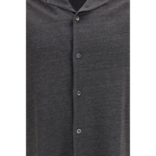 Gray Linen Shortsleeve Shirt