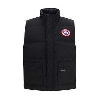 Black Recycled Polyester Sleeveless Jacket