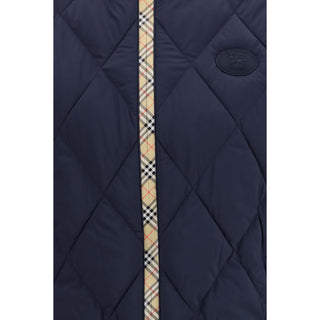 Blue Polyamide Sleeveless Jacket