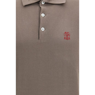 Brown Cotton Polo Shirt