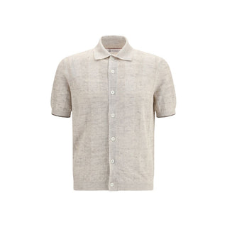 Beige Cotton Polo Shirt