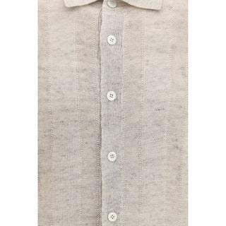 Beige Cotton Polo Shirt